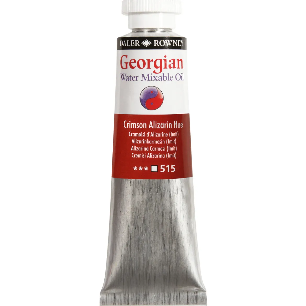 Georgian Water Mixable Oil Colour, vattenlöslig oljefärg 37 ml Crimson Alizarin hue 515