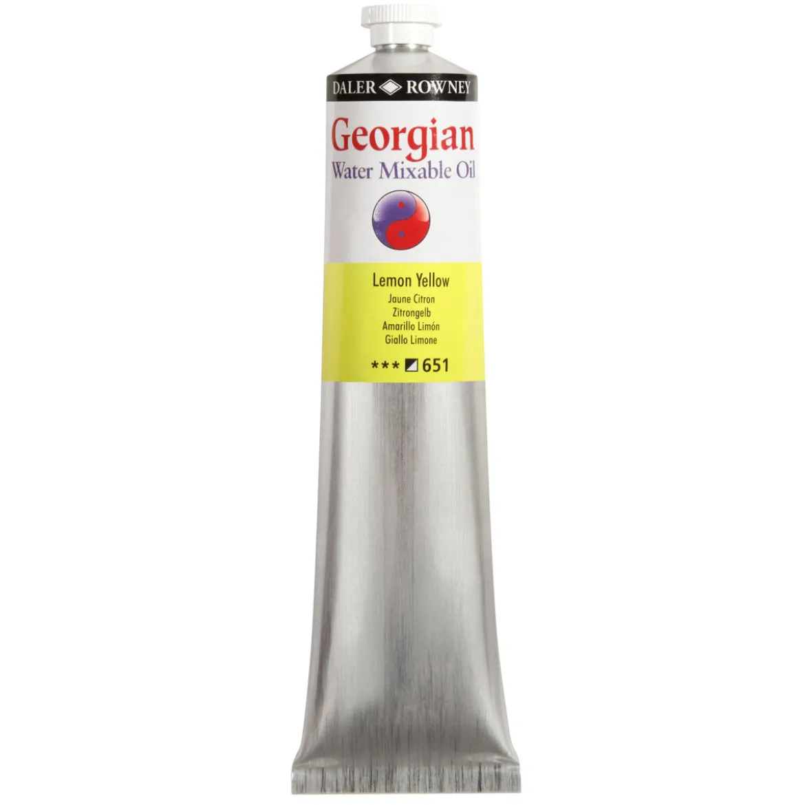 Georgian Water Mixable Oil Colour, vattenlöslig oljefärg 200 ml Cadmium Yellow Pale Hue 617
