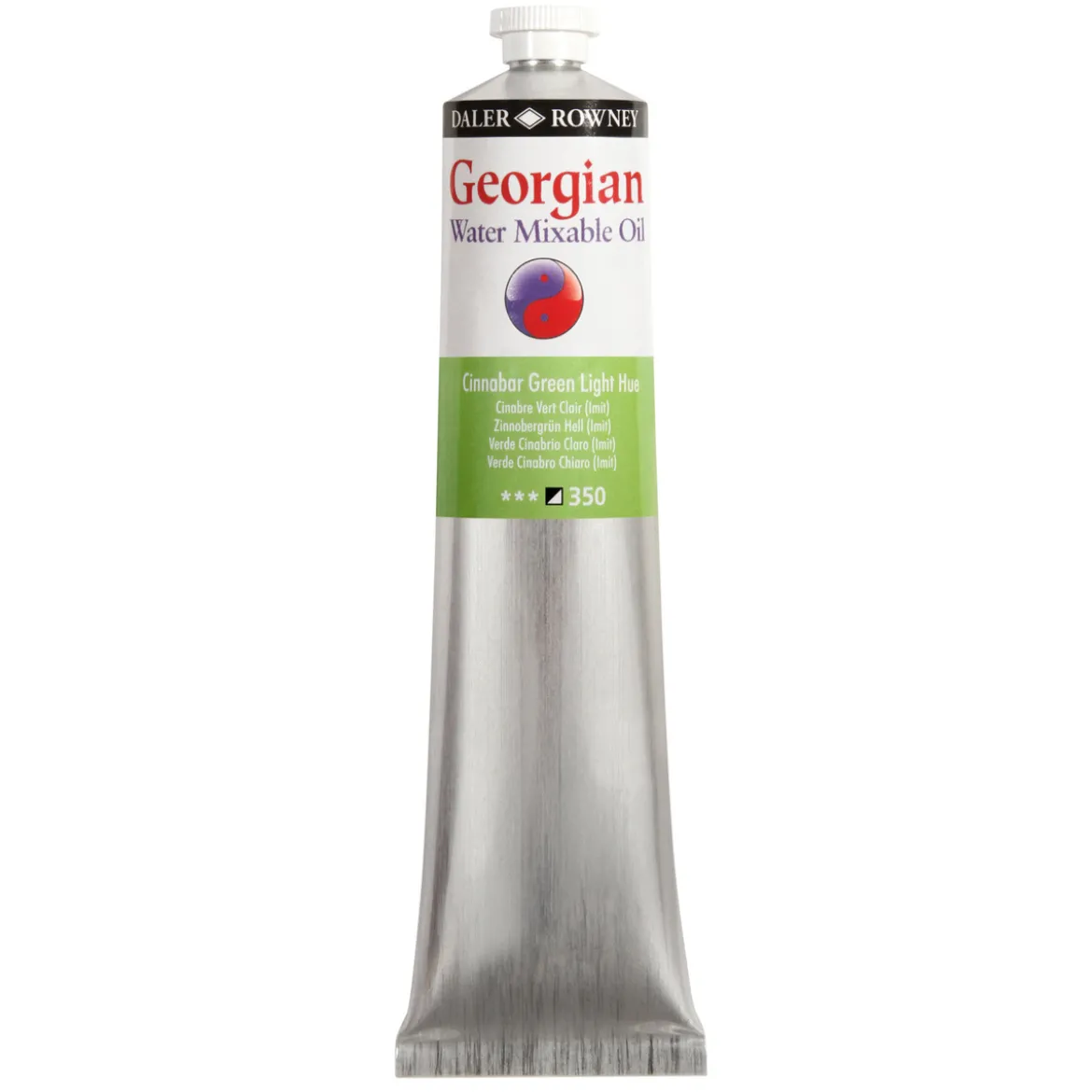 Georgian Water Mixable Oil Colour, vattenlöslig oljefärg 200 ml Cinnabar Green Light Hue 350