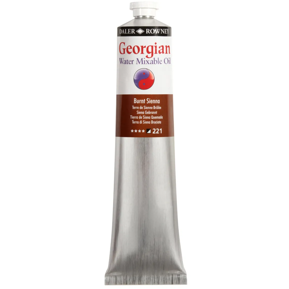 Georgian Water Mixable Oil Colour, vattenlöslig oljefärg 200 ml Raw Umber 247