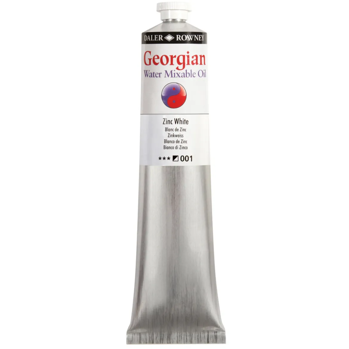 Georgian Water Mixable Oil Colour, vattenlöslig oljefärg 200 ml Zinc White 001