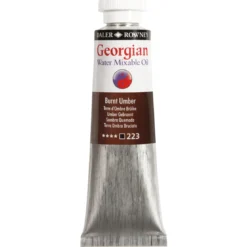 Georgian Water Mixable Oil Colour, vattenlöslig oljefärg 37 ml Burnt Umber 223