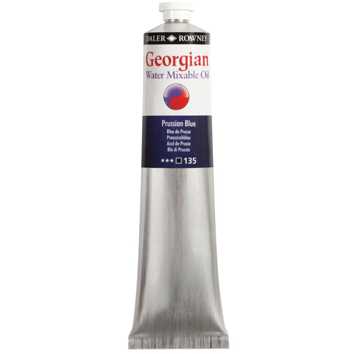Georgian Water Mixable Oil Colour, vattenlöslig oljefärg 200 ml Prussian Blue 135