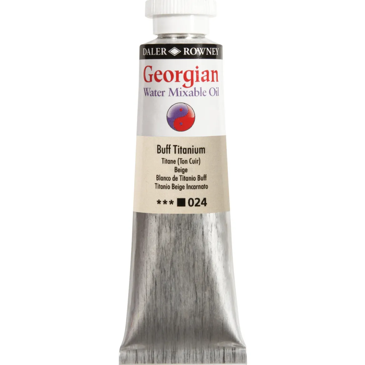 Georgian Water Mixable Oil Colour, vattenlöslig oljefärg 37 ml Buff Titanium 024