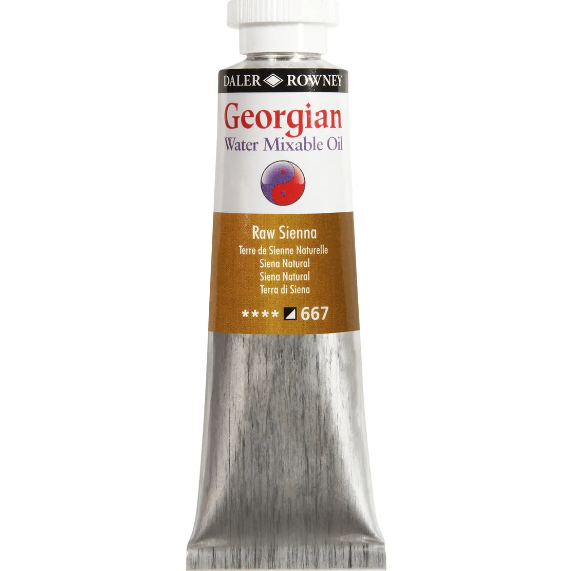 Georgian Water Mixable Oil Colour, vattenlöslig oljefärg 37 ml Raw Sienna 667