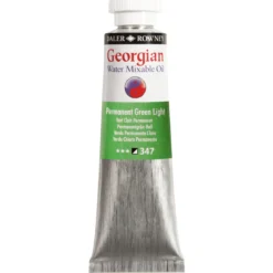 Georgian Water Mixable Oil Colour, vattenlöslig oljefärg 37 ml Permanent Green Light 347