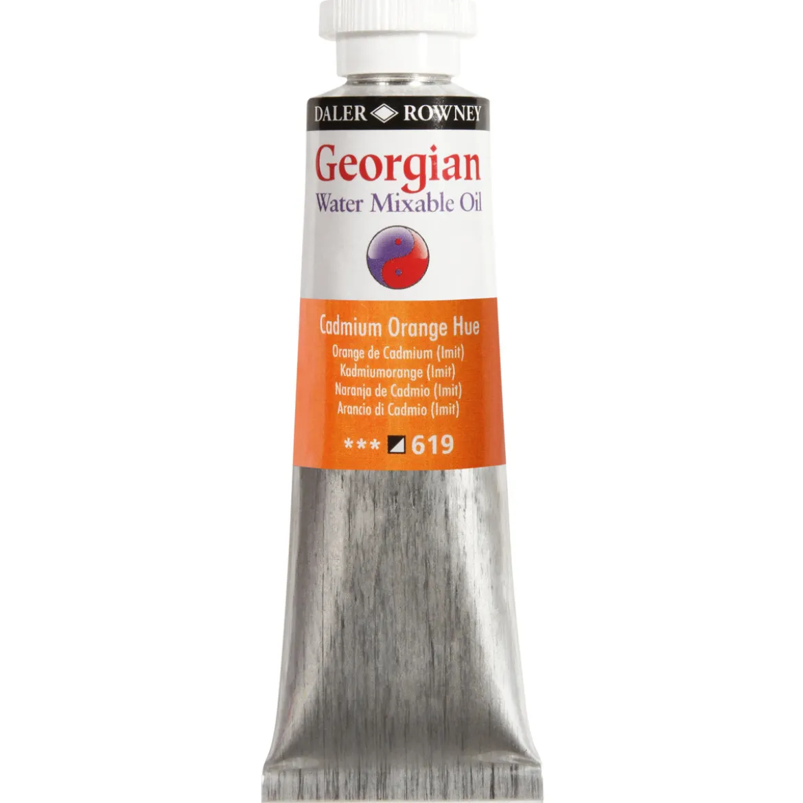 Georgian Water Mixable Oil Colour, vattenlöslig oljefärg 37 ml Cadmium Orange Hue 619