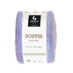 Gjestal Garn Poppis printgarn 50 g lila/blå – graderat garn
