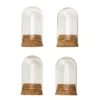 Glasflaskor vialer med kork 4 st. Ø2,5 cm, 4,3 cm höga