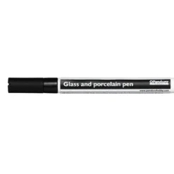 Glas & porslinspenna svart, 2 mm spets