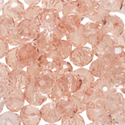 Glaspärla facett rosa 80st