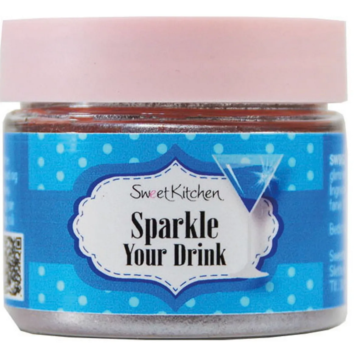 Glitterpulver, ätbart glitter för dryck, blå 10 gram