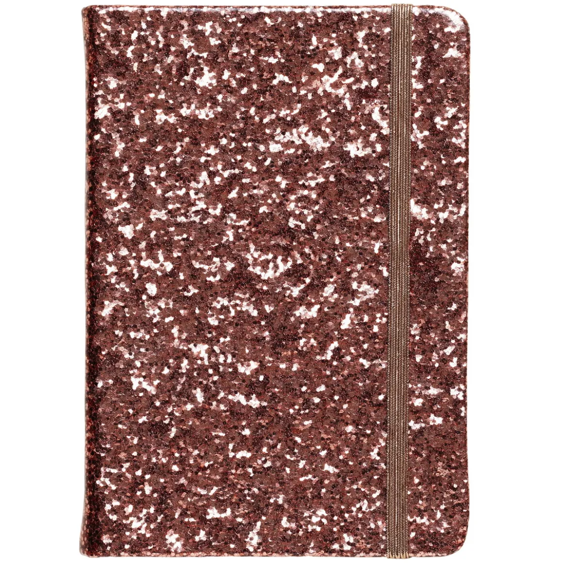 Glittrande anteckningblock A6 (105×150 mm) med 80 linjerade ark