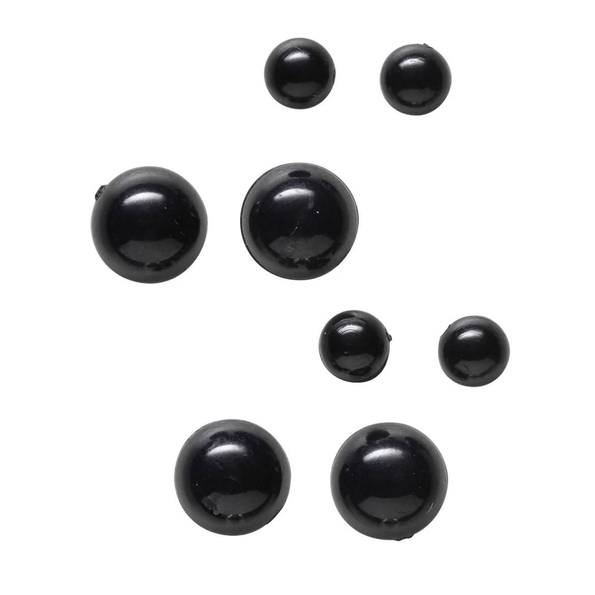 Ögon mix svarta 5 och 8 mm