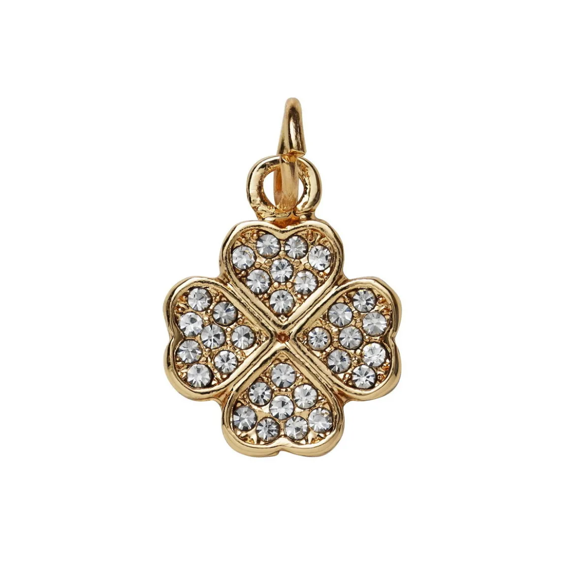 Guldfärgat hänge charm fyrklöver 12×12 mm