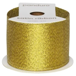 Guldigt glitterband – 8 m långt 40 mm brett