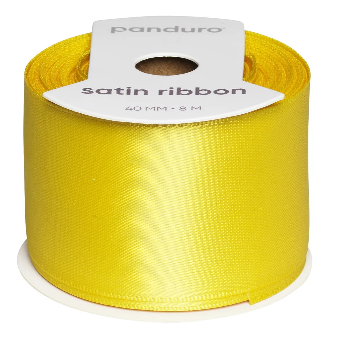 Gult satinband – 40 mm brett och 8 meter långt