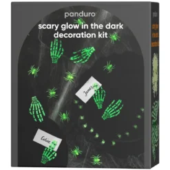 Halloween glow in the dark – 75 självlysande spindlar och 6 händer + spindelväv