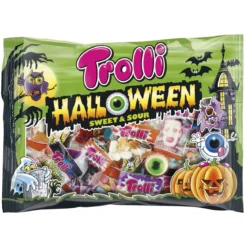 Halloweengodis Trolli Mix 360 gram, surt, sött och spooky i 19 små påsar