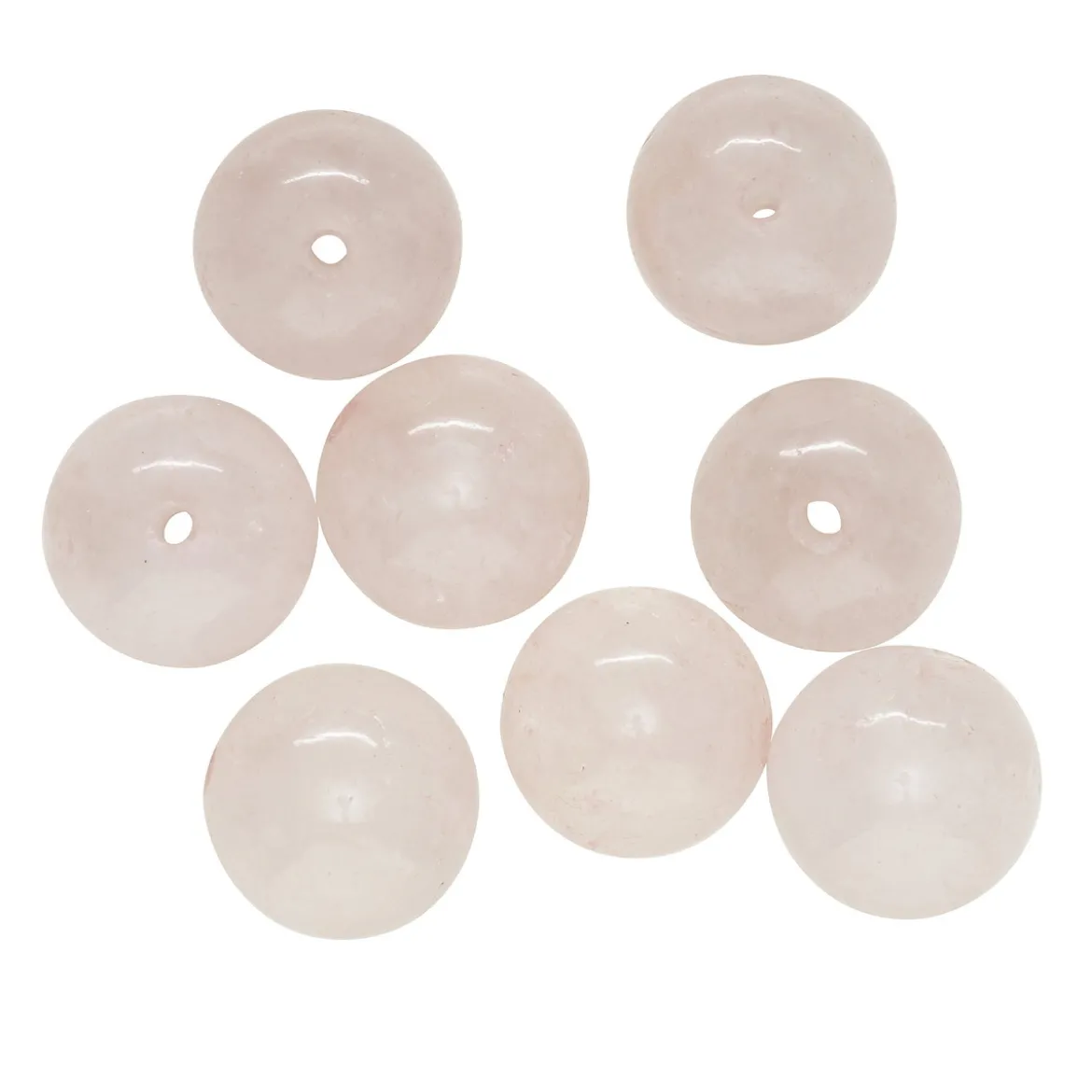 Halvädelsten rosenkvarts Ø10 mm
