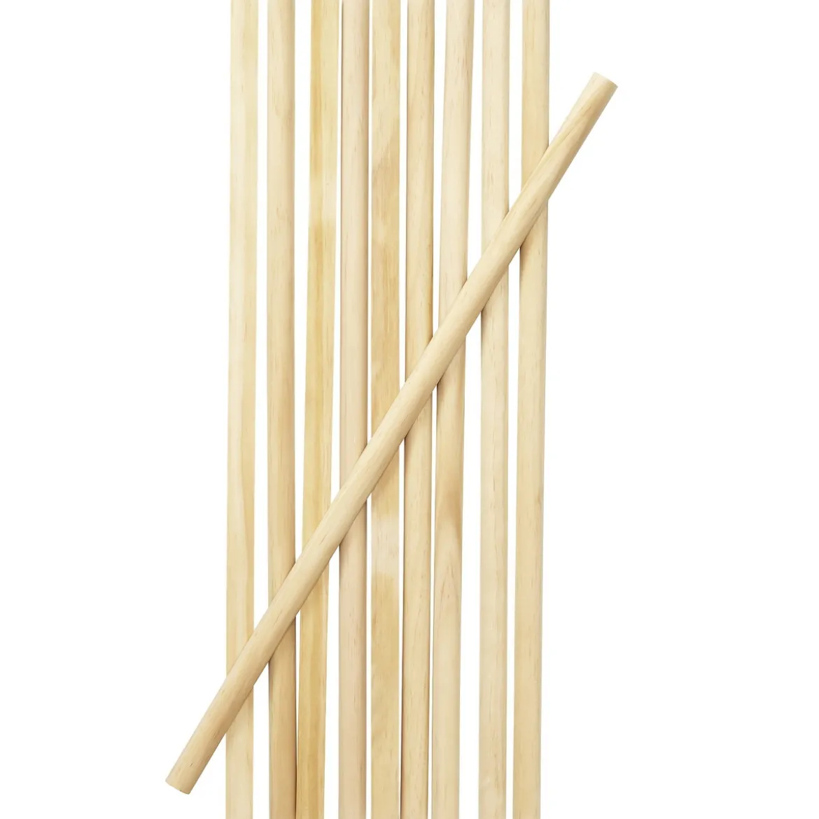 Halvstav av björk för DIY-projekt, 10-pack H: 2 cm L: 60 cm