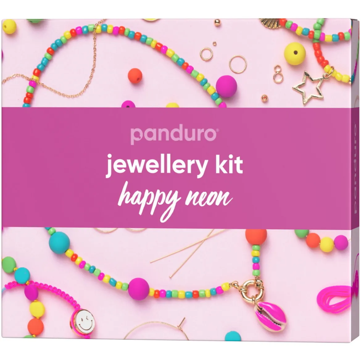 Happy neon charms jewellery kit – skapa dina egna vackra smycken