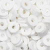 Heishi-pärlor i rör – guldskimrande orange heishis, Ø6 mm