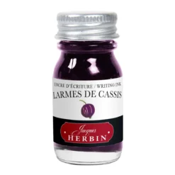 Herbin Fountain Ink 10 ml, bläck för reservoarpennor – svart vinbär / larmes de cassis