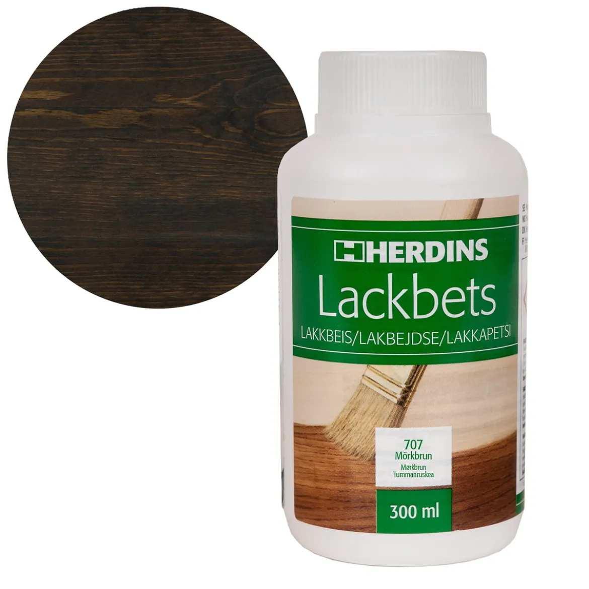 Herdins lackbets 300 ml – 707 mörkbrun