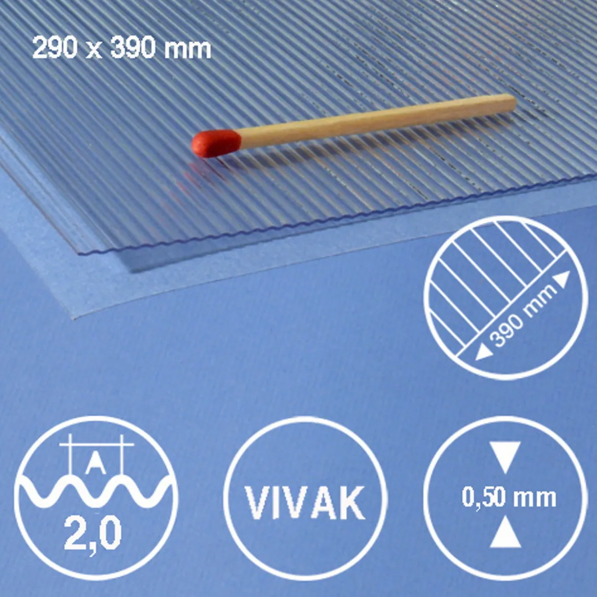 Hermoli ark korrugerad pet 2mm