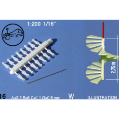 Hermoli spiraltrappsteg 1:200