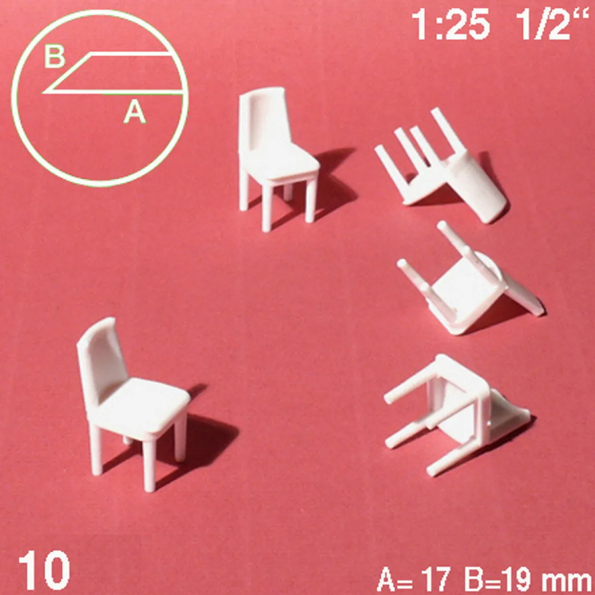 Hermoli stolar 10 st 1:25