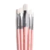 HIMI Gouache Brush 5-pack Pink Bird – 5 rosa penslar – 3 filbert, 1 rund och 1 flat