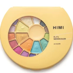 Himi Watercolour Kit Metallic, 24 glänsande akvarellfärger & 1 pensel