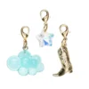 3 hängen charms för dekoration – moln, stövel och stjärna.
