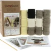 Hooked DIY-kit Jungle friends, virka 3 roliga djungelkompisar