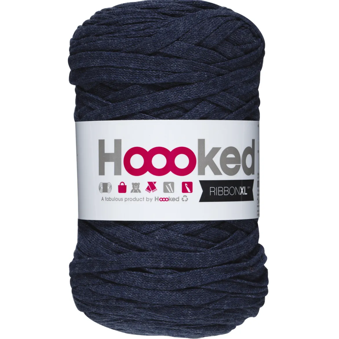 Hooked Ribbon XL garn 250g mörk jeansblå – RXLSP8 Riverside jeans