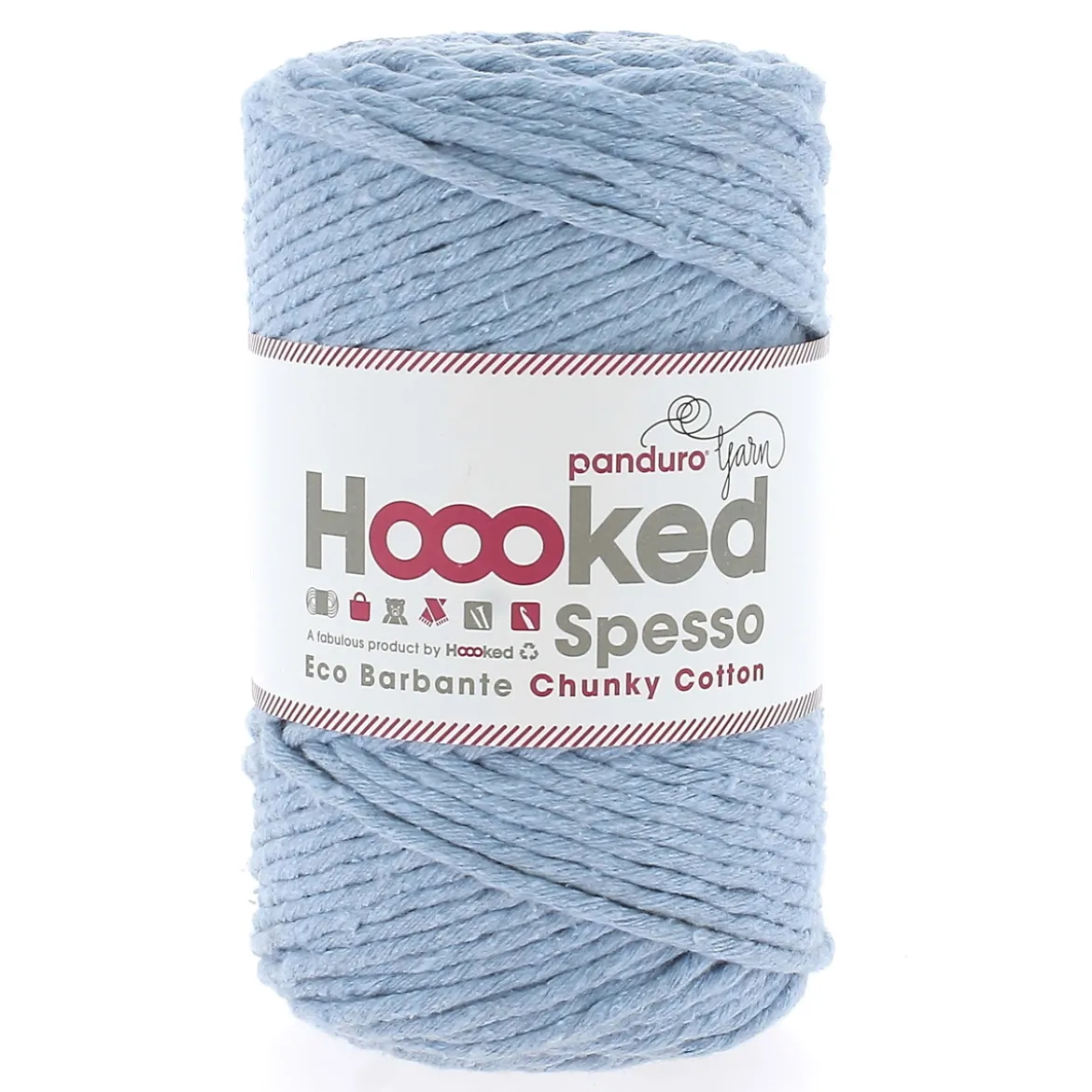 Hoooked Spesso Eco Barbante Chunky Cotton by Panduro Yarn – 500g ljusblå, Provence S900