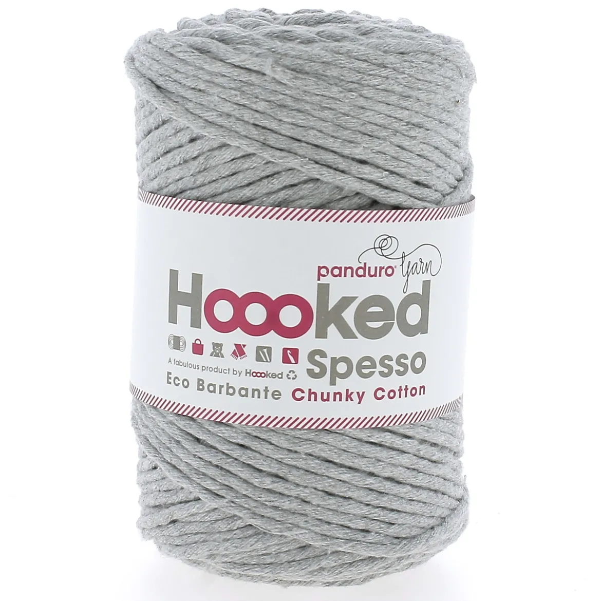 Hoooked Spesso Eco Barbante Chunky Cotton by Panduro Yarn – 500g vinröd, Berry S1050