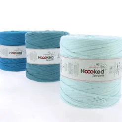 Hoooked Zpagetti Medium trikågarn 900 g turkos – Turqoise/Aqua shades ZP005-21, pris per styck