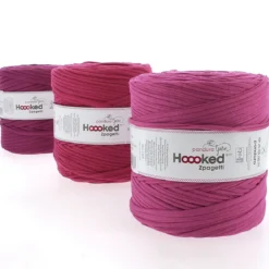 Hoooked Zpagetti Medium trikågarn 900 g cerise – Super Pink shades ZP005-04, pris per styck