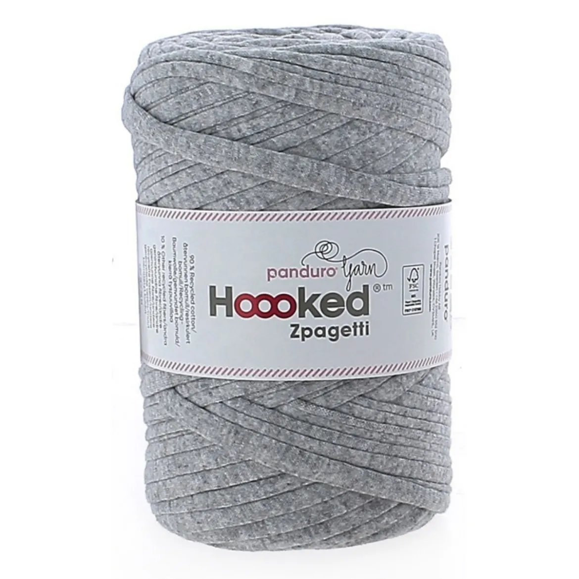 Hoooked Zpagetti Medium trikågarn 450g grå – Grey Shades ZP004-12, pris per styck