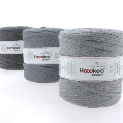 Hoooked Zpagetti Medium trikågarn 900 g grå – Grey Shades ZP005-12, pris per styck