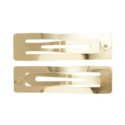 Hårspännen av guldfärgad metall, droppformade 2-pack. 7,8×2,5 cm
