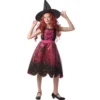 Häxklänning utklädnad halloween, strl. 134–140, för barn 9–11 år