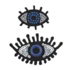 Iron-on tygmärke 2-pack ögon, 65x40 mm och 40x30 mm