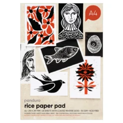Japanpapper block A4 (210×297 mm), 48 ark, 35 g/m²
