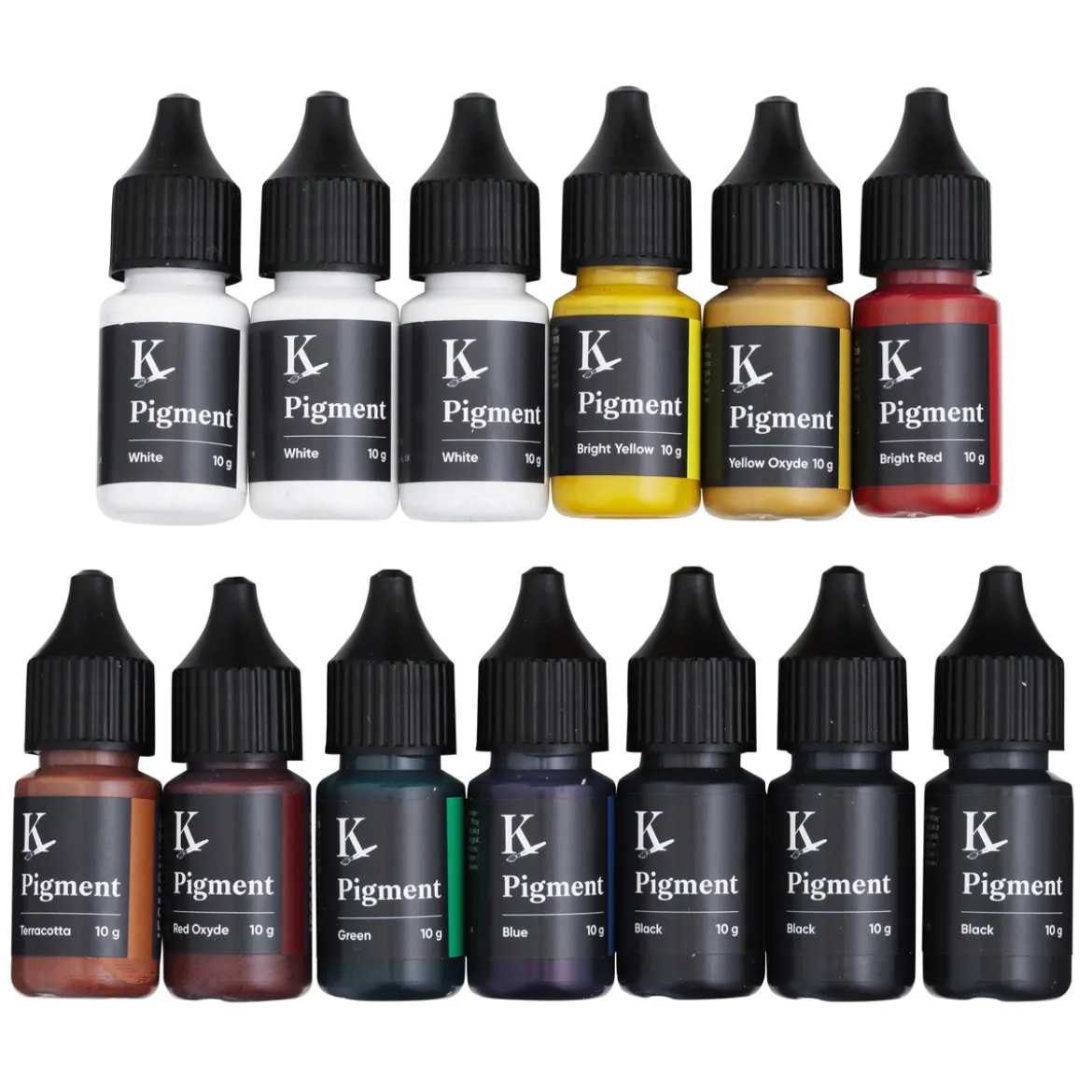 Jesmonite Pigment set 13×10 g – färga din Jesmonite under gjutningsprocessen