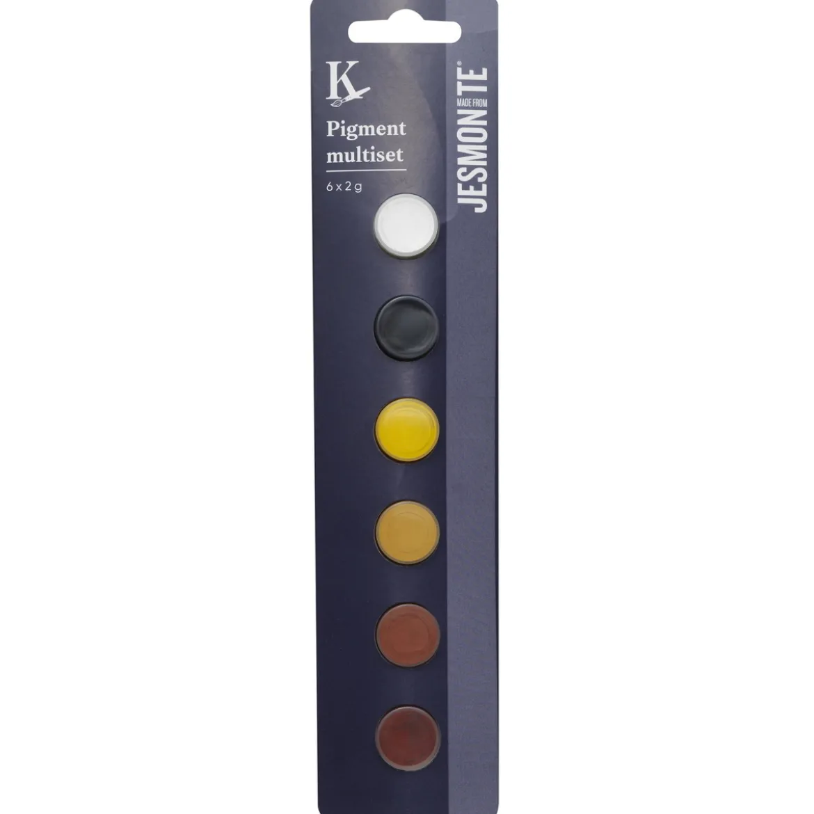 Jesmonite Pigment Set Natural 6×2 g – färga Jesmonite under gjutningsprocessen