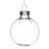 Julgranskulor av glas, små transparenta julkulor, 16 st. Ø3,5 cm